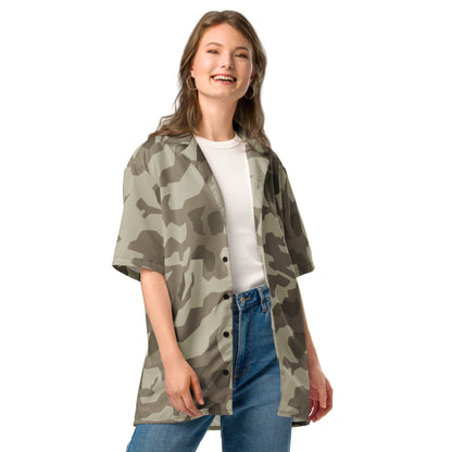German Splittermuster Wolfenstein Afrika Korps CAMO Unisex Short-Sleeve Button Shirt