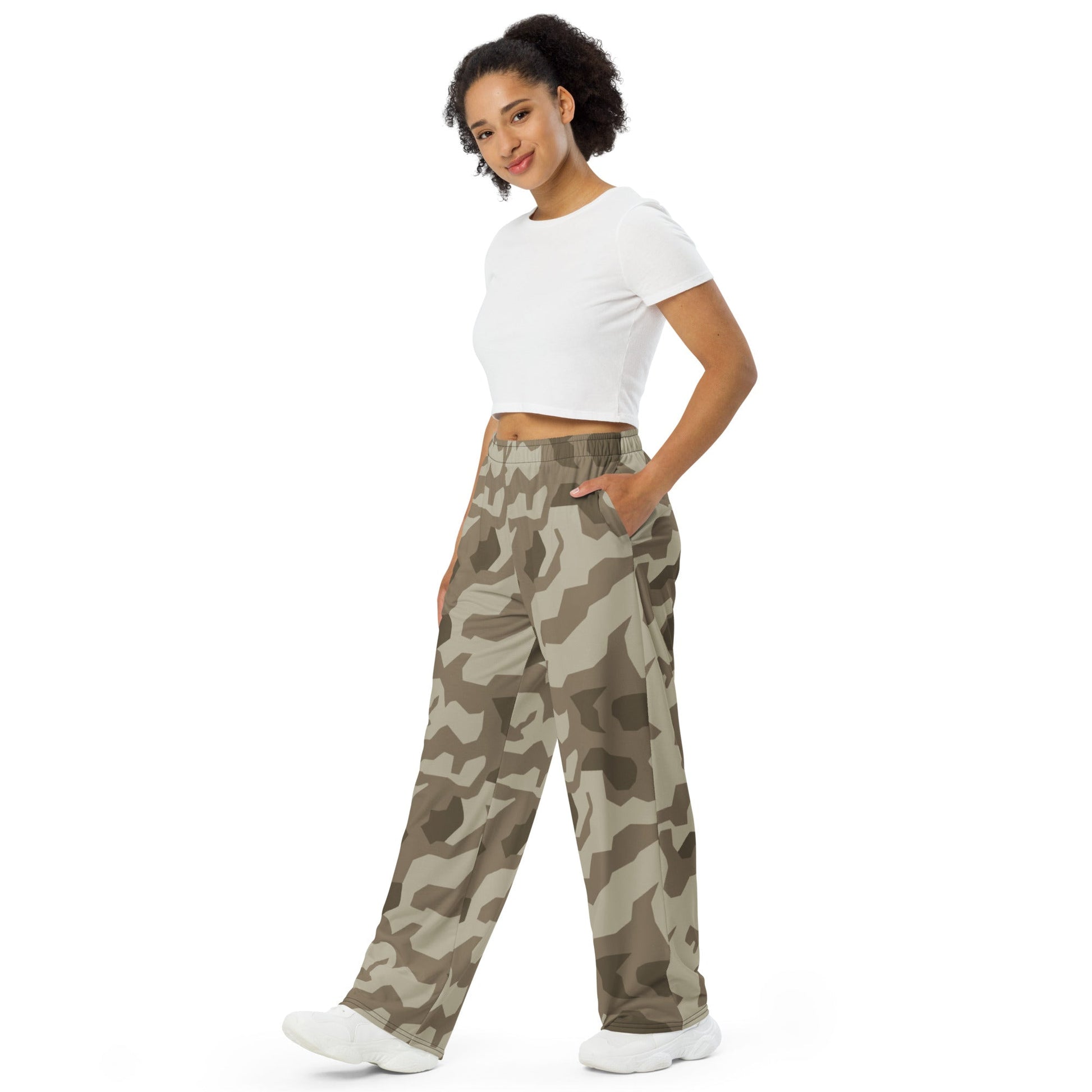German Splittermuster Wolfenstein Afrika Korps CAMO Unisex Wide-Leg Leisure Pants