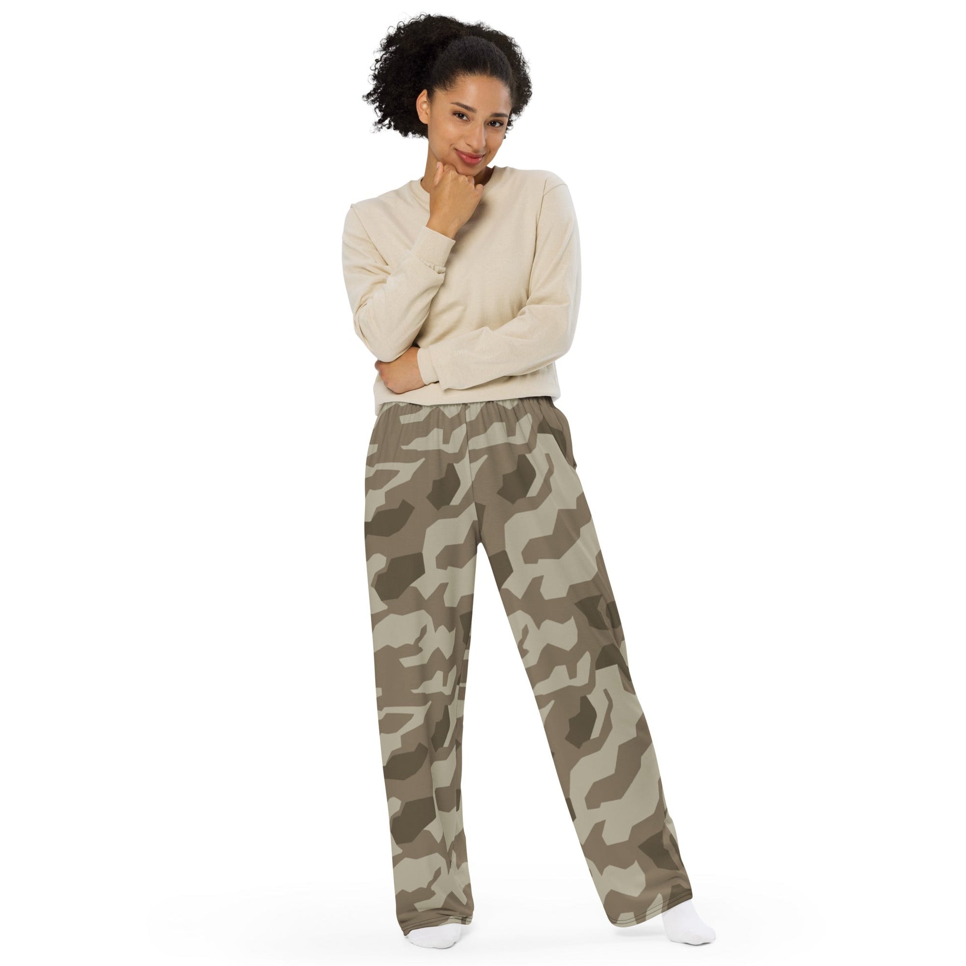 German Splittermuster Wolfenstein Afrika Korps CAMO Unisex Wide-Leg Leisure Pants