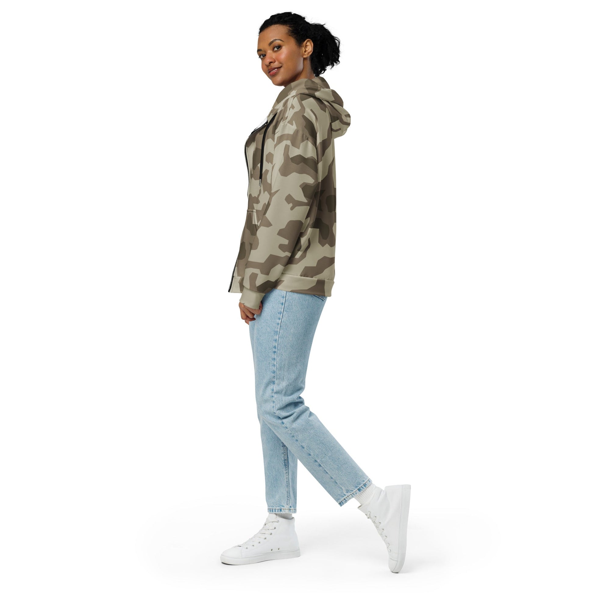 German Splittermuster Wolfenstein Afrika Korps CAMO Unisex Zip Hoodie