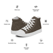 Strichtarn Brown CAMO Mens High-Top Canvas Shoes