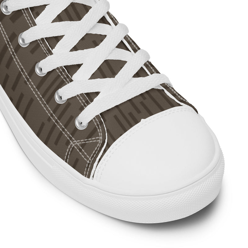 Strichtarn Brown CAMO Mens High-Top Canvas Shoes