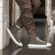 Strichtarn Brown CAMO Mens High-Top Canvas Shoes - White / 5