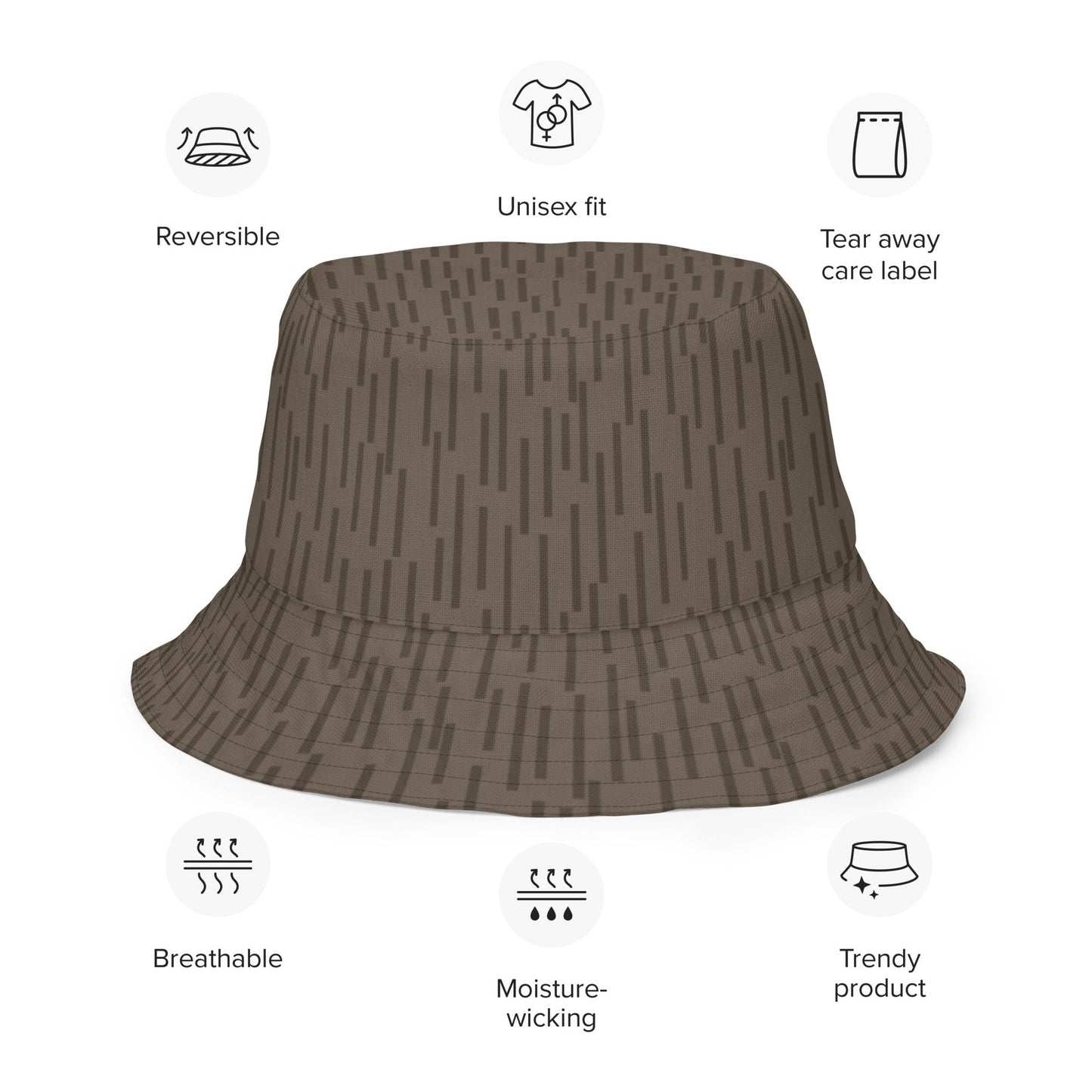 German Strichtarn Brown CAMO Reversible bucket hat - Bucket Hats