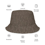 Strichtarn Brown CAMO Reversible Bucket Hat - Head