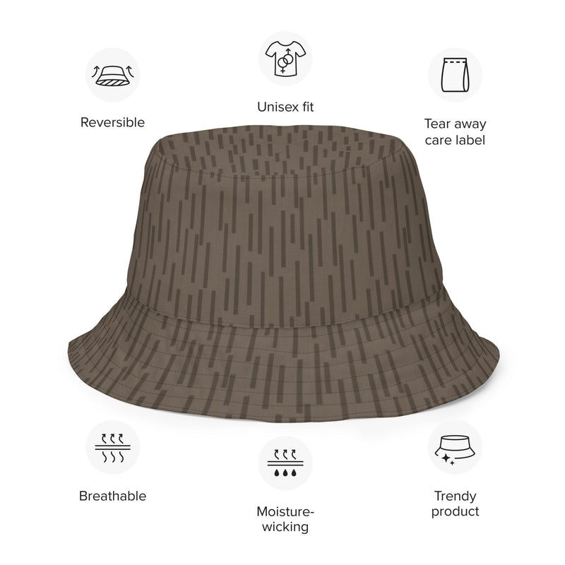 Strichtarn Brown CAMO Reversible Bucket Hat - Head