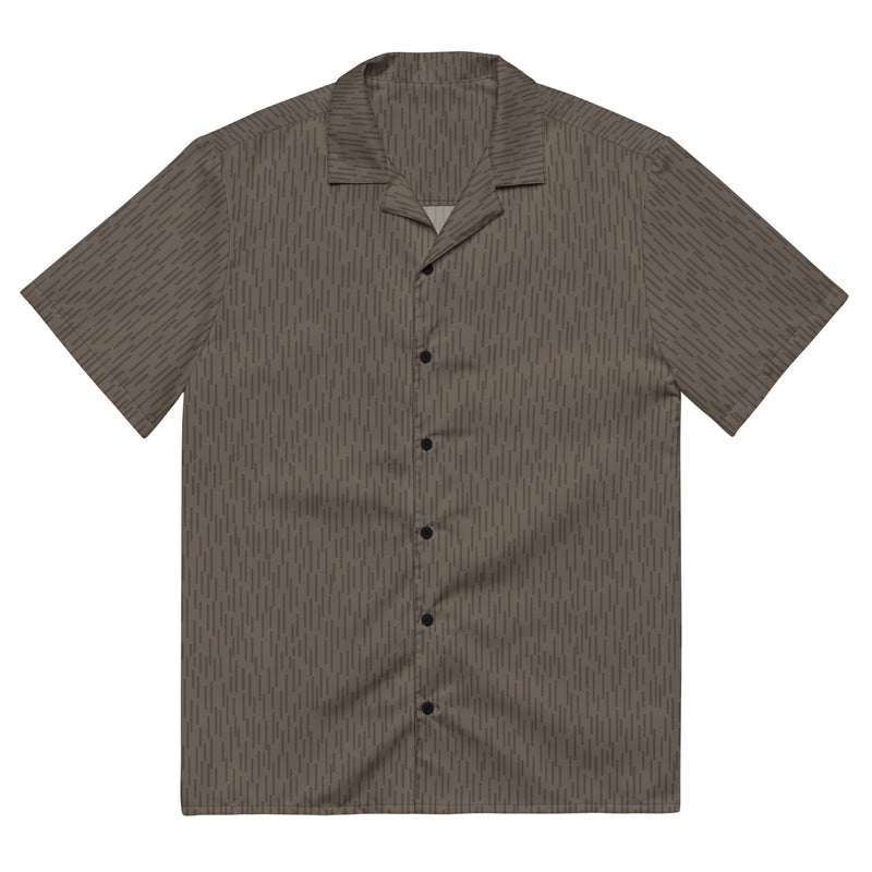 Strichtarn Brown CAMO Unisex Short-Sleeve Button Shirt - 2XS - Button-Up