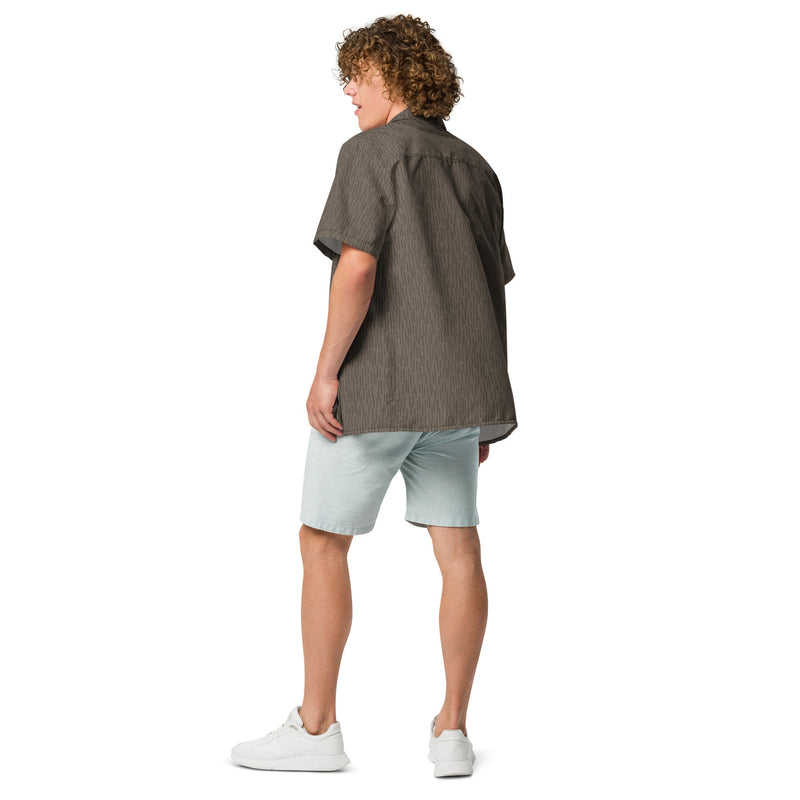 Strichtarn Brown CAMO Unisex Short-Sleeve Button Shirt - Button-Up
