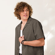 Strichtarn Brown CAMO Unisex Short-Sleeve Button Shirt - Button-Up