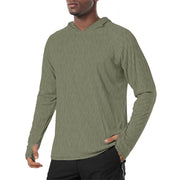 Strichtarn Summer CAMO Mens Sunscreen Sports Hoodie With Thumb Holes