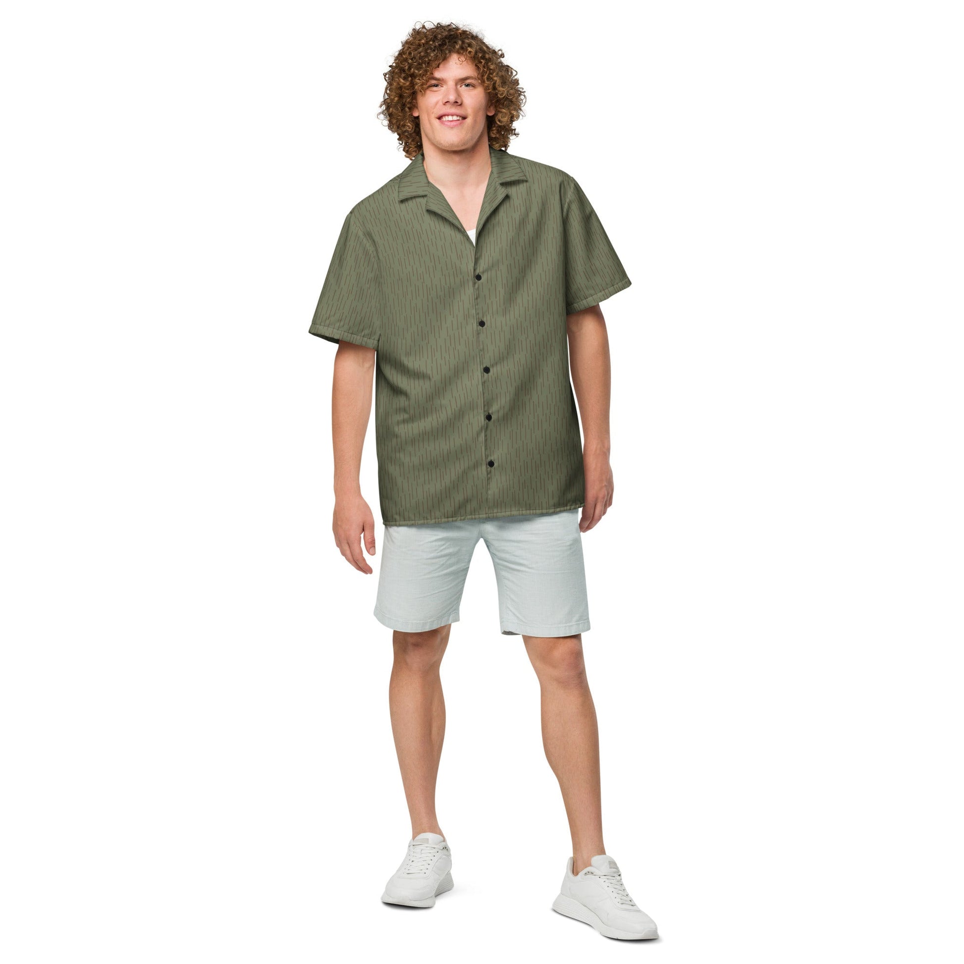 German Strichtarn Summer CAMO Unisex Short-Sleeve Button Shirt