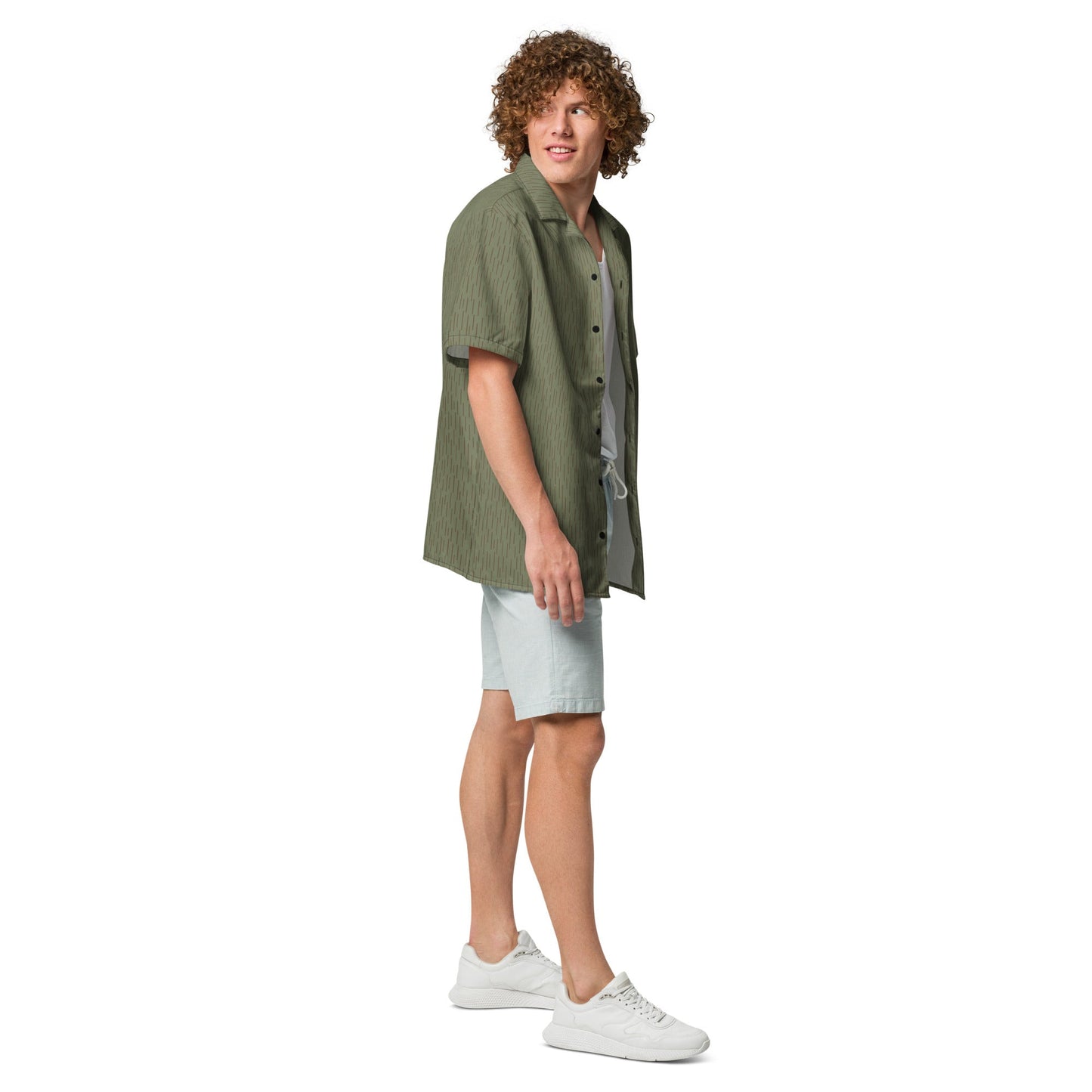 German Strichtarn Summer CAMO Unisex Short-Sleeve Button Shirt