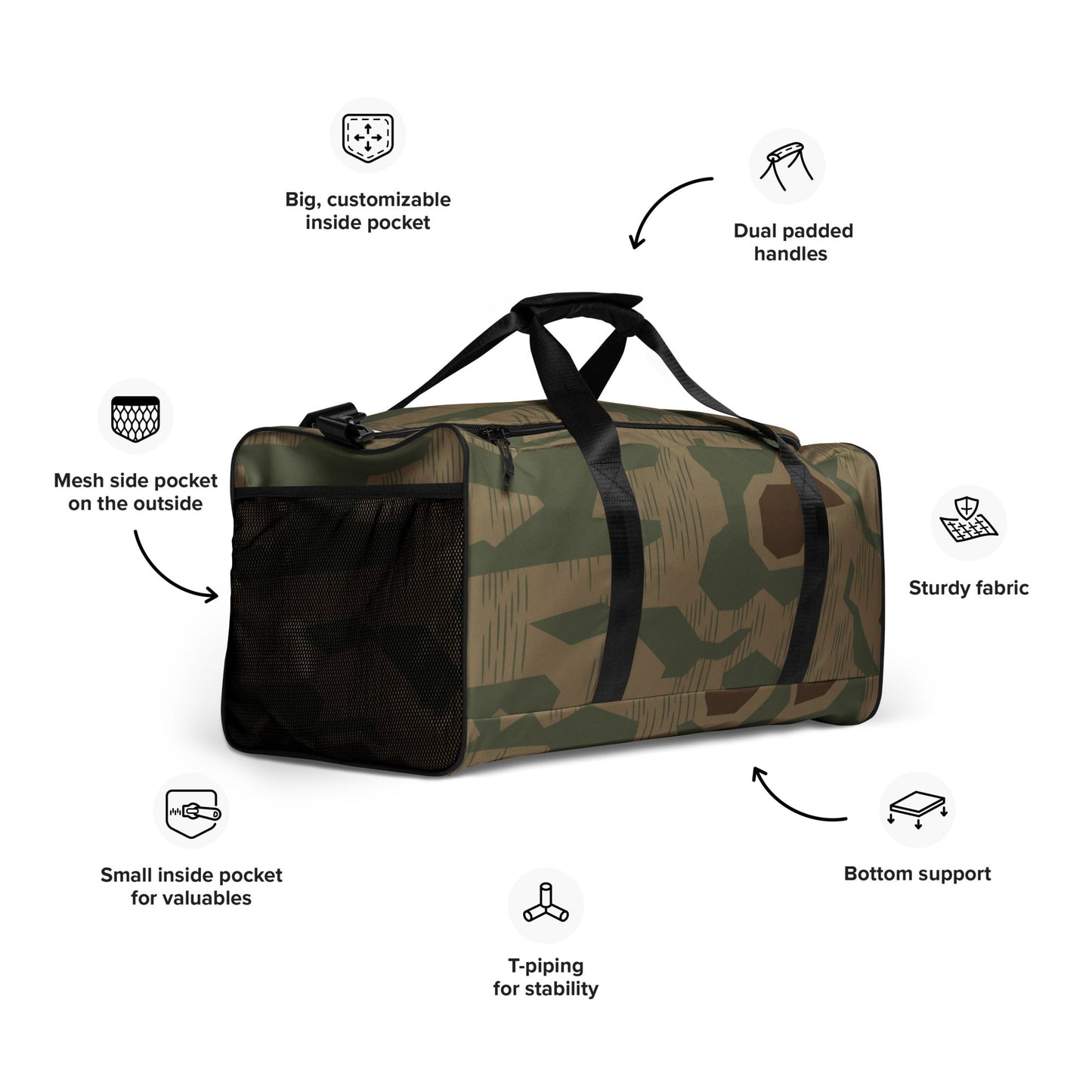German Sumpfmuster 43 CAMO Duffle Bag