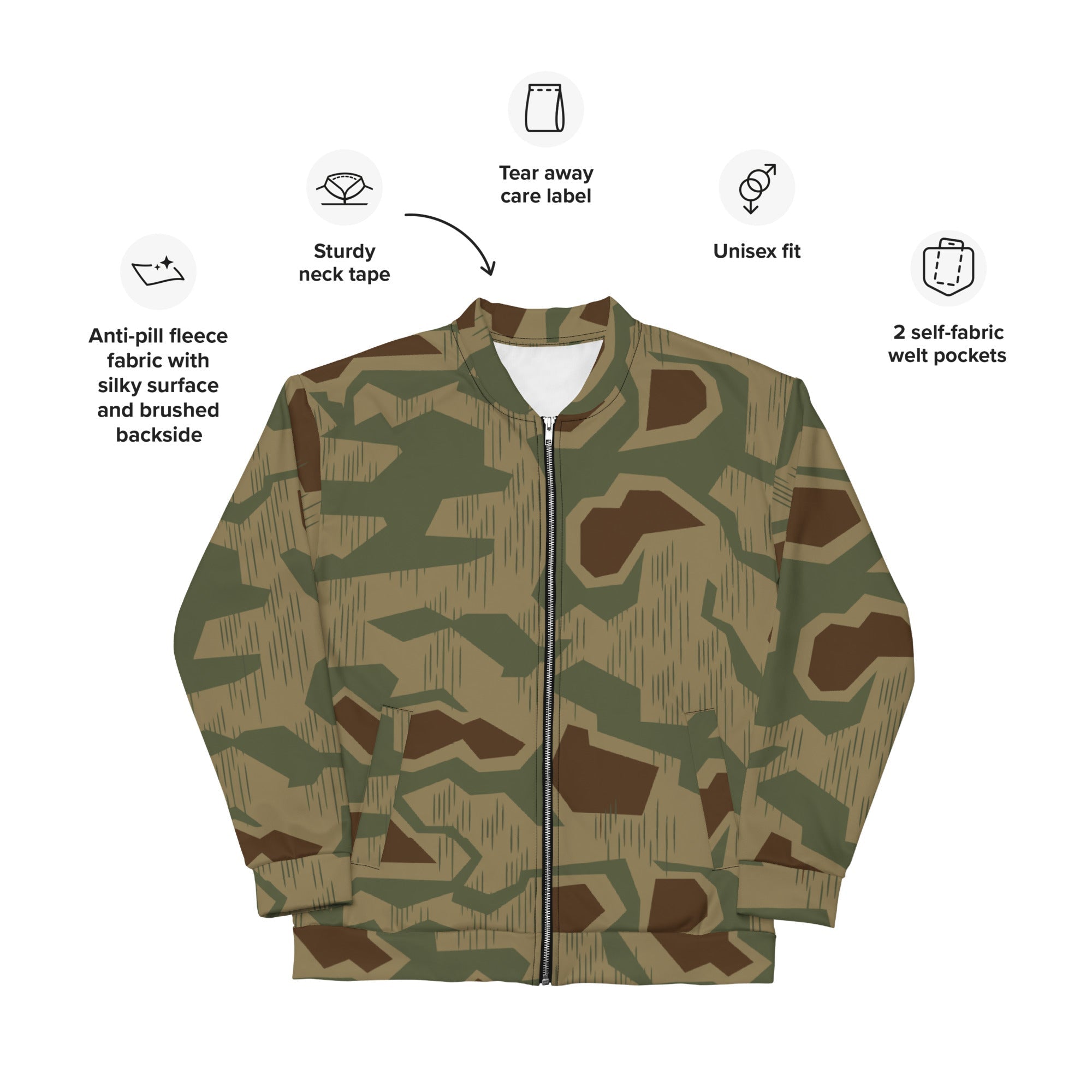 CAMO HQ - German Sumpfmuster 43 CAMO Unisex Bomber Jacket