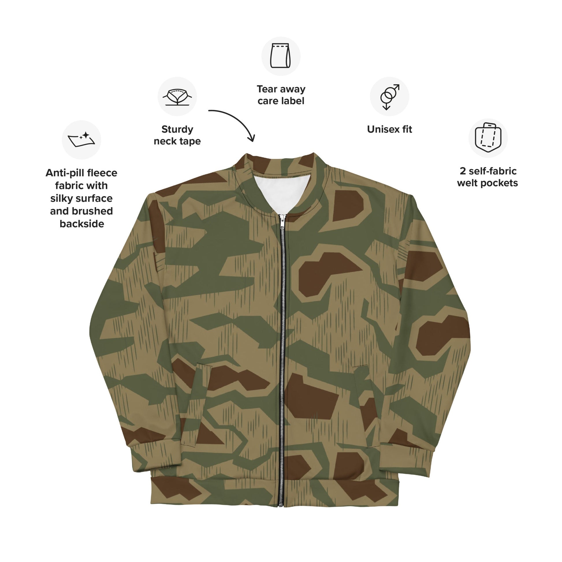German Sumpfmuster 43 CAMO Unisex Bomber Jacket - Jackets