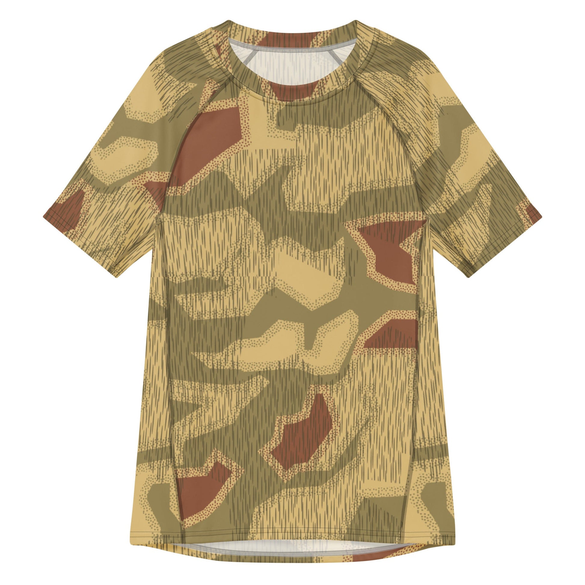 German Sumpfmuster 44 CAMO Mens Short-Sleeve Rash Guard - 2XS - Short-sleeve Guards