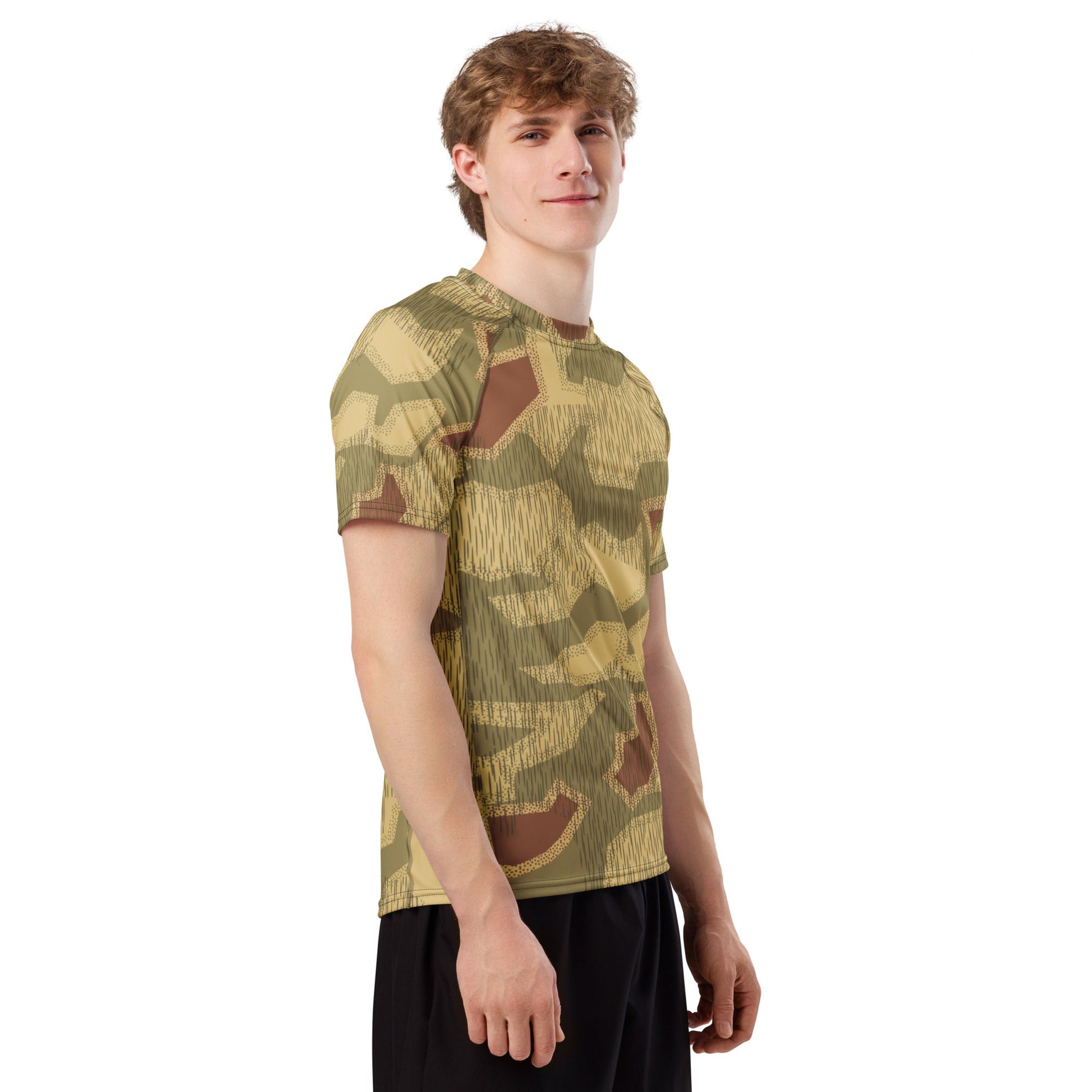 German Sumpfmuster 44 CAMO Mens Short-Sleeve Rash Guard - Short-sleeve Guards