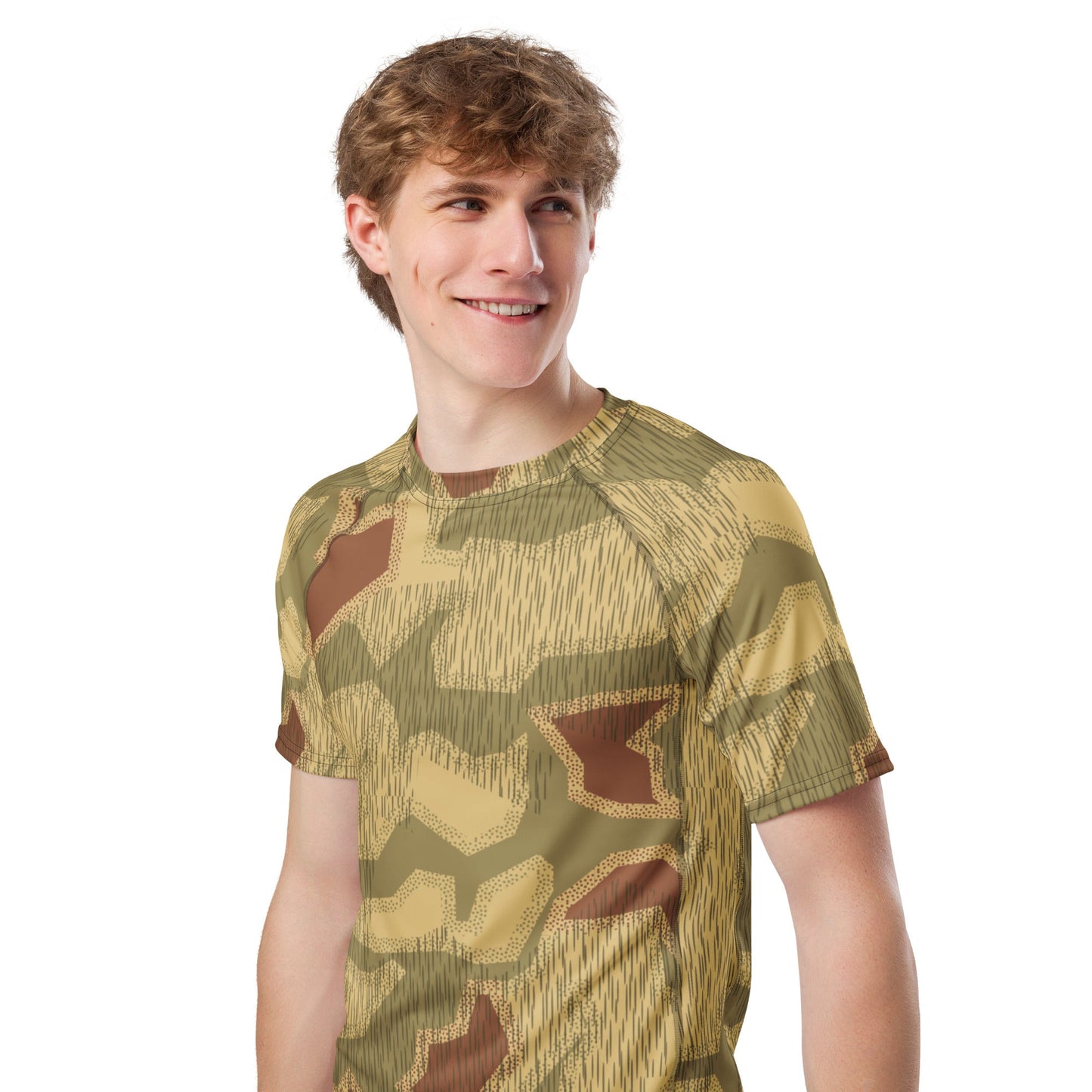 German Sumpfmuster 44 CAMO Mens Short-Sleeve Rash Guard - Short-sleeve Guards