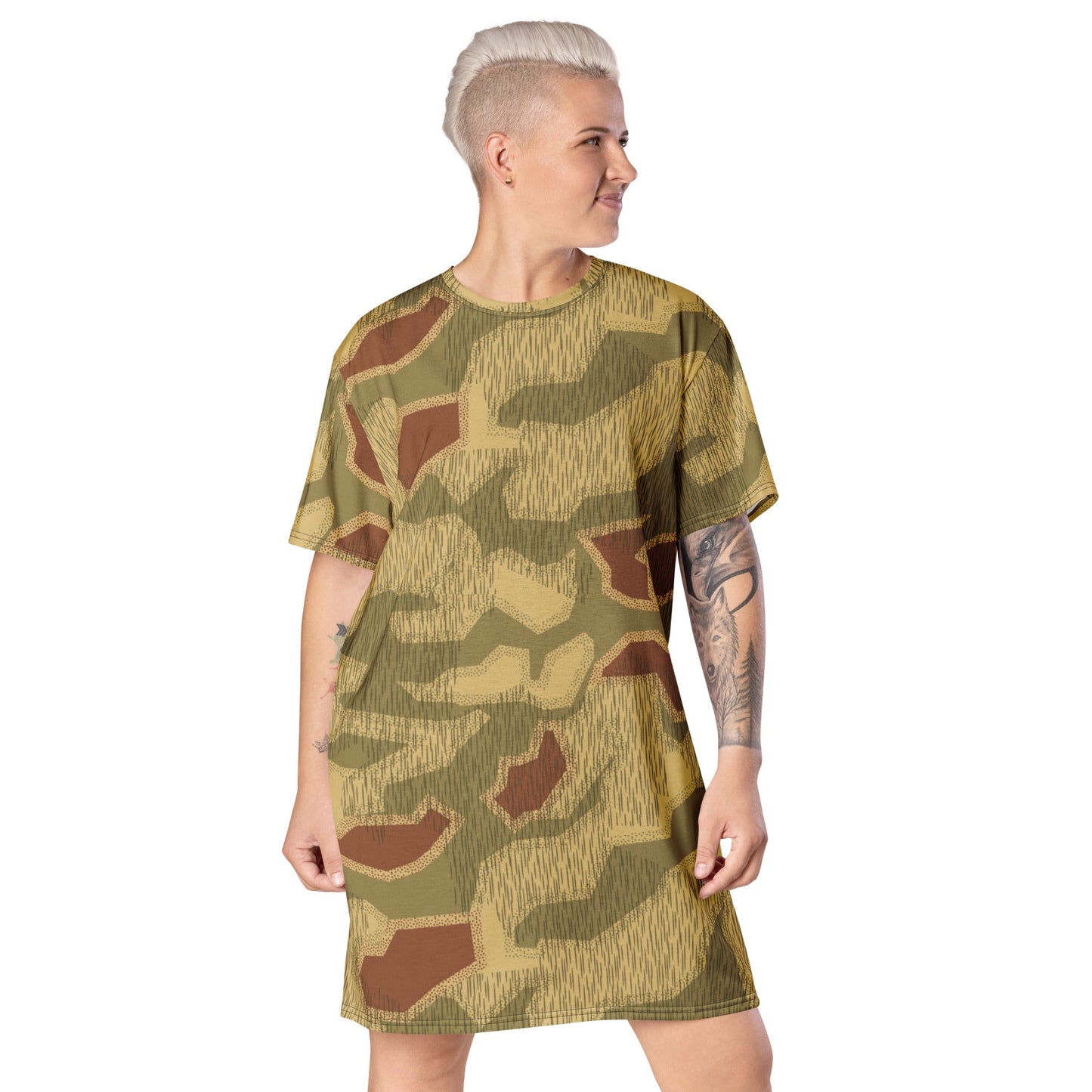 German Sumpfmuster 44 CAMO T-shirt dress - 2XS - Womens T-Shirt Dresses