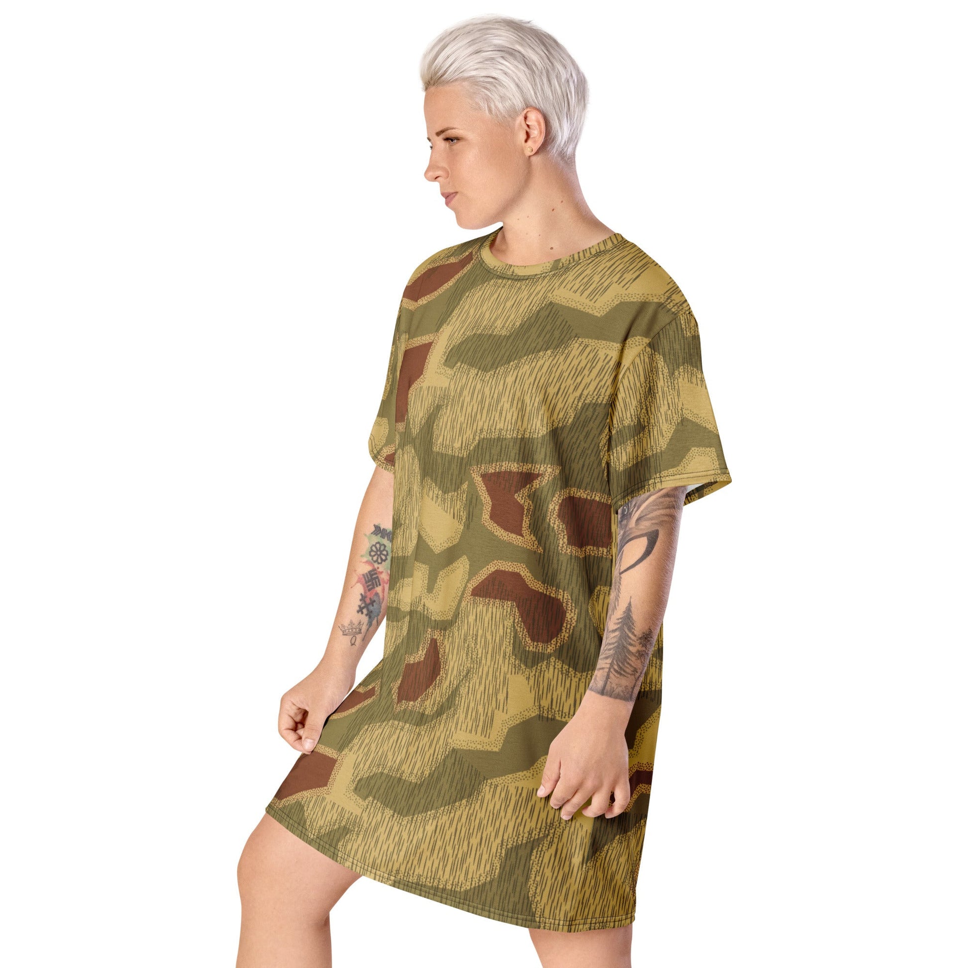 German Sumpfmuster 44 CAMO T-shirt dress - Womens T-Shirt Dresses