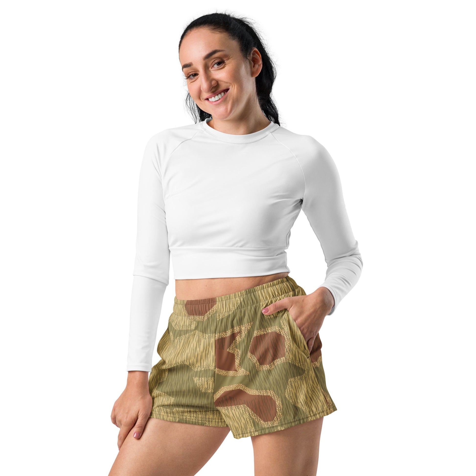 German Sumpfmuster 44 CAMO Unisex Athletic Shorts