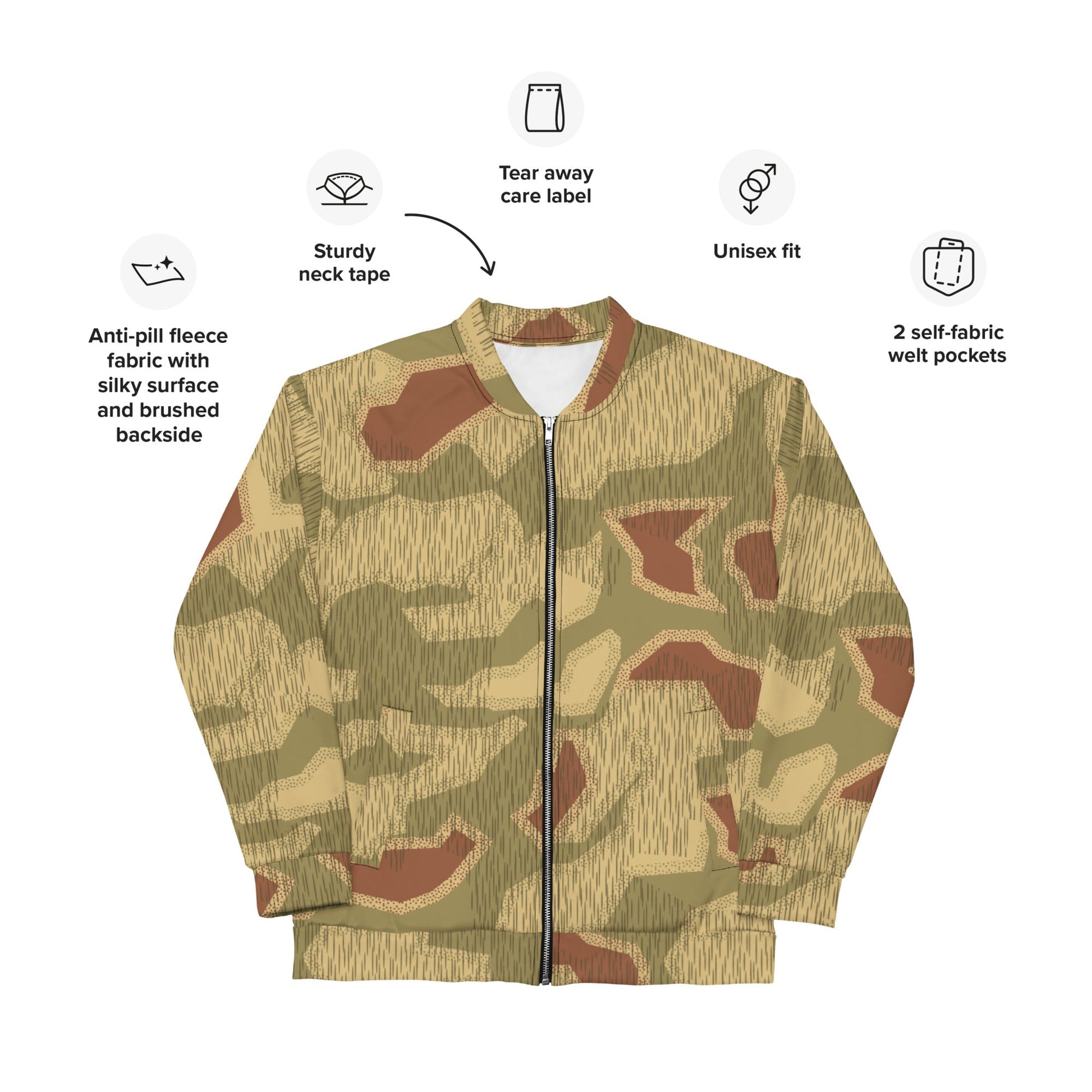 German Sumpfmuster 44 CAMO Unisex Bomber Jacket - Jackets