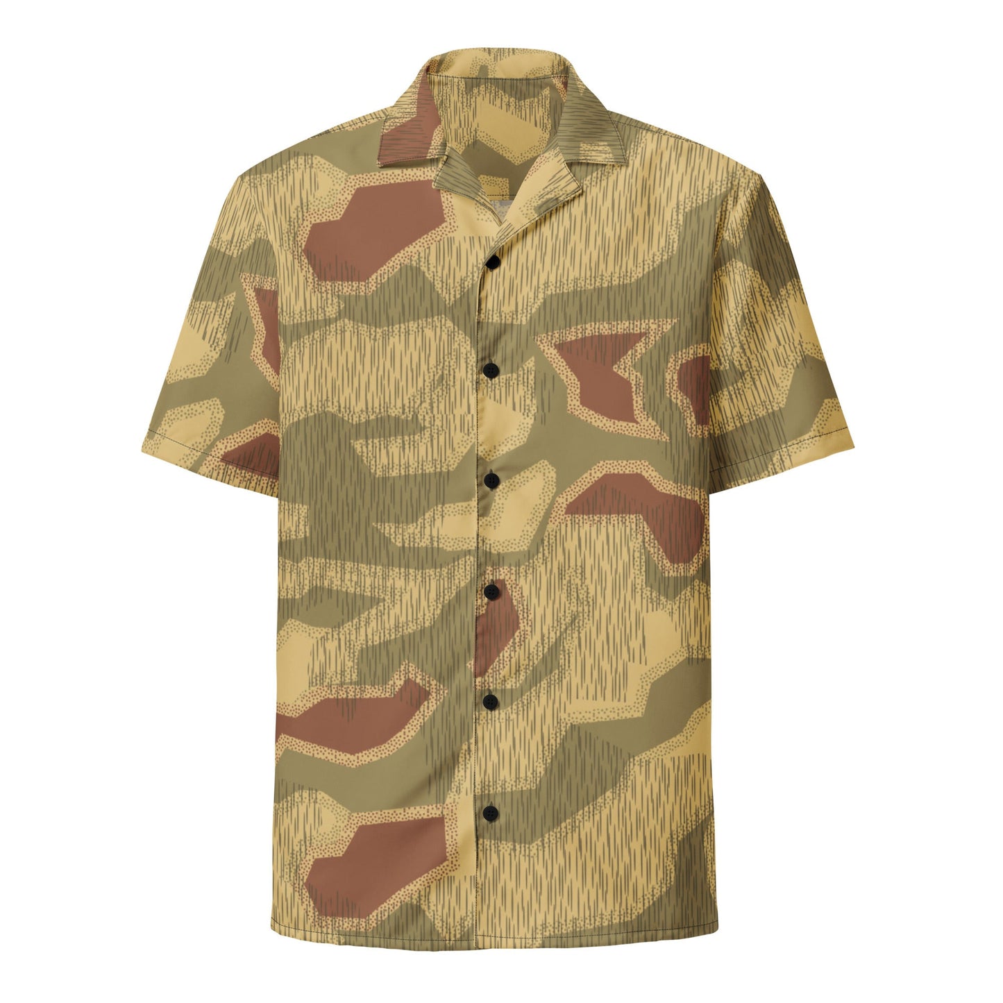 German Sumpfmuster 44 CAMO Unisex Short-Sleeve Button Shirt