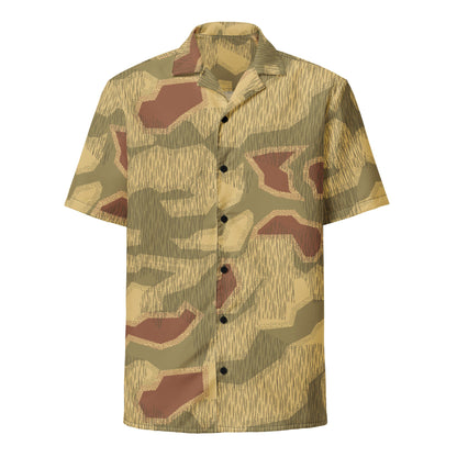German Sumpfmuster 44 CAMO Unisex Short-Sleeve Button Shirt