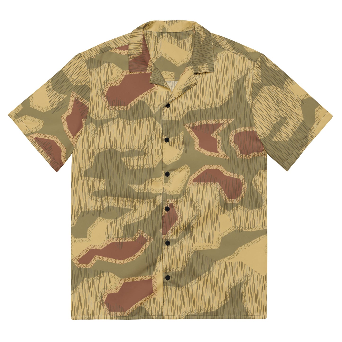 German Sumpfmuster 44 CAMO Unisex Short-Sleeve Button Shirt - 2XS