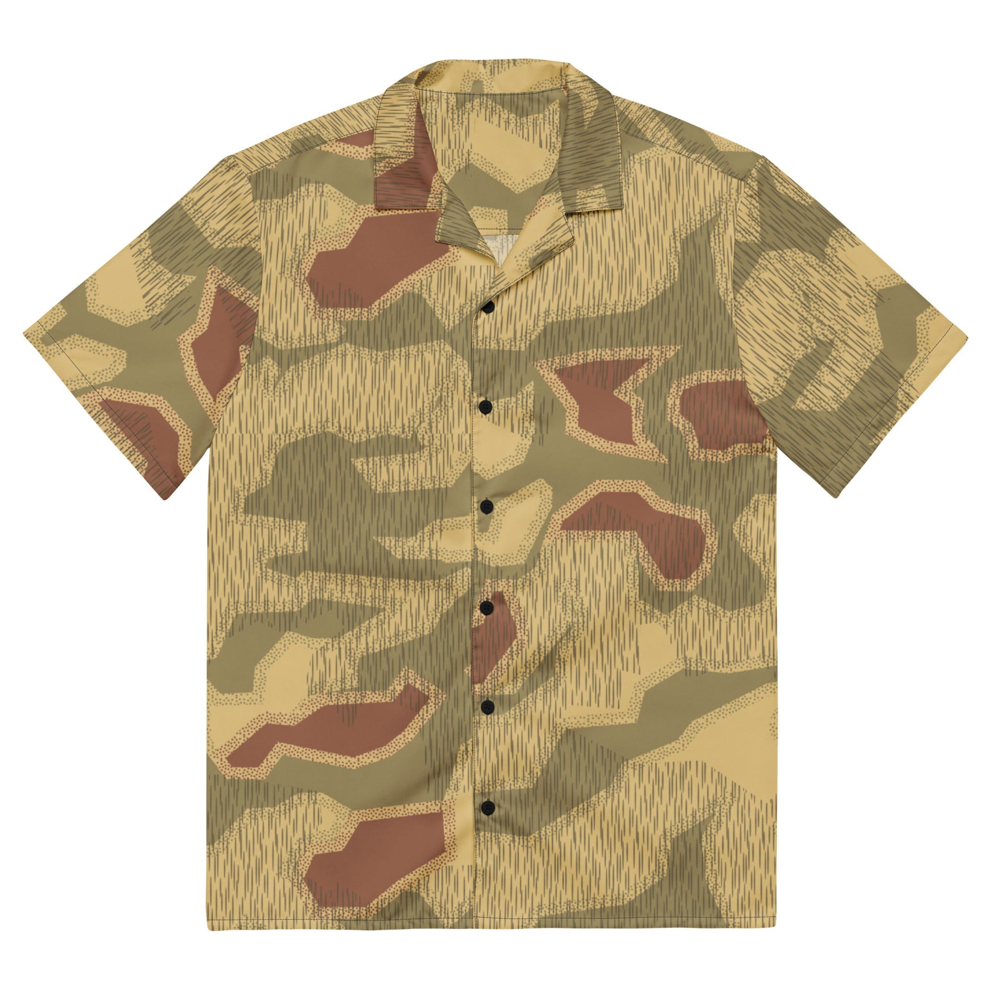 German Sumpfmuster 44 CAMO Unisex Short-Sleeve Button Shirt - 2XS
