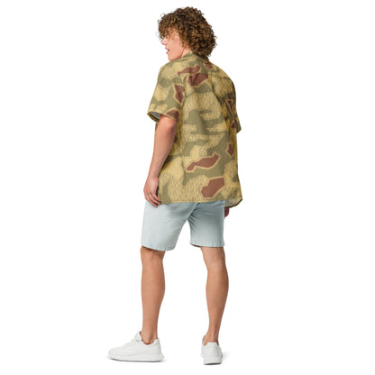 German Sumpfmuster 44 CAMO Unisex Short-Sleeve Button Shirt