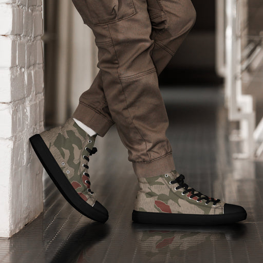 Sumpfmuster BGS CAMO Mens High-Top Canvas Shoes - Black / 5
