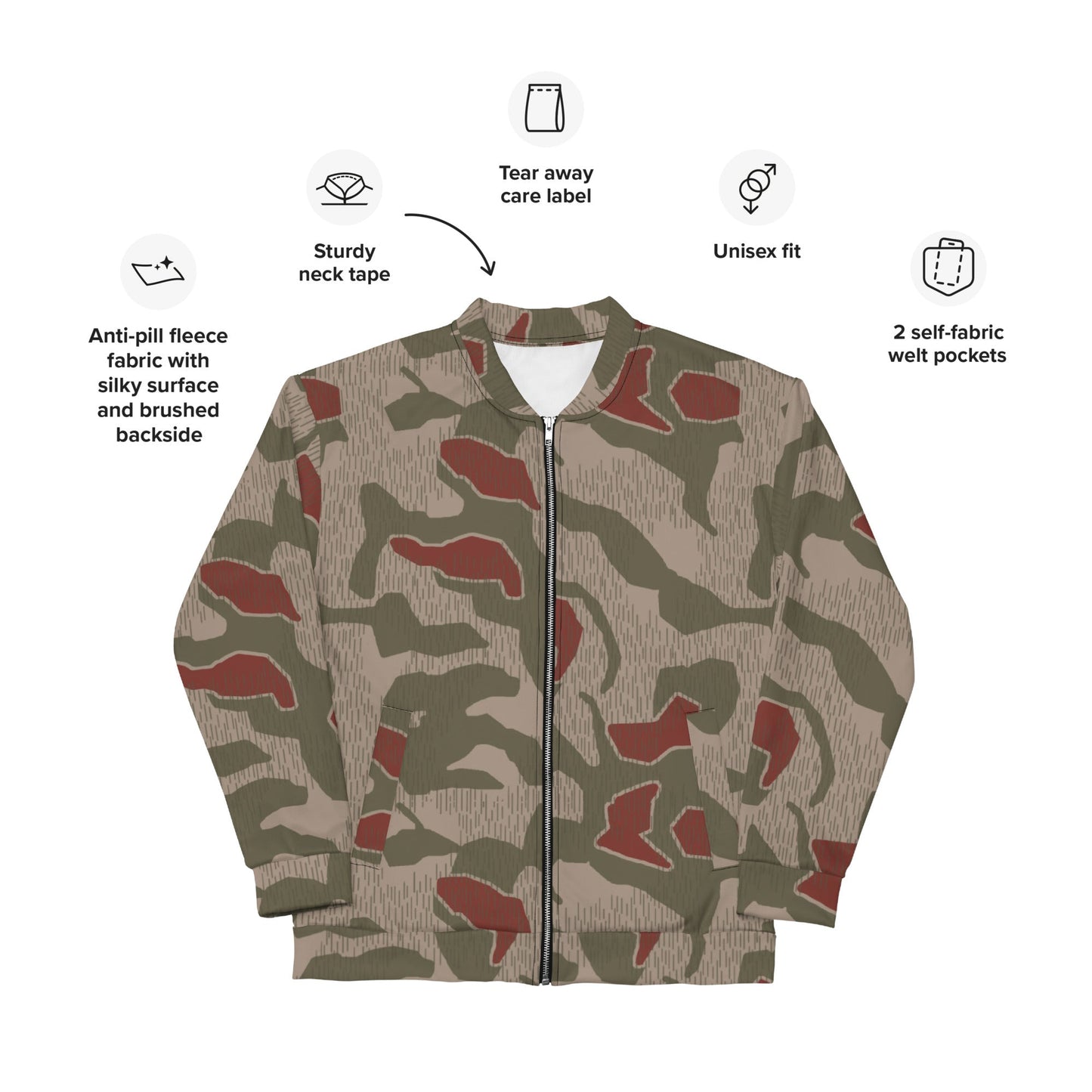German Sumpfmuster BGS CAMO Unisex Bomber Jacket - Jackets