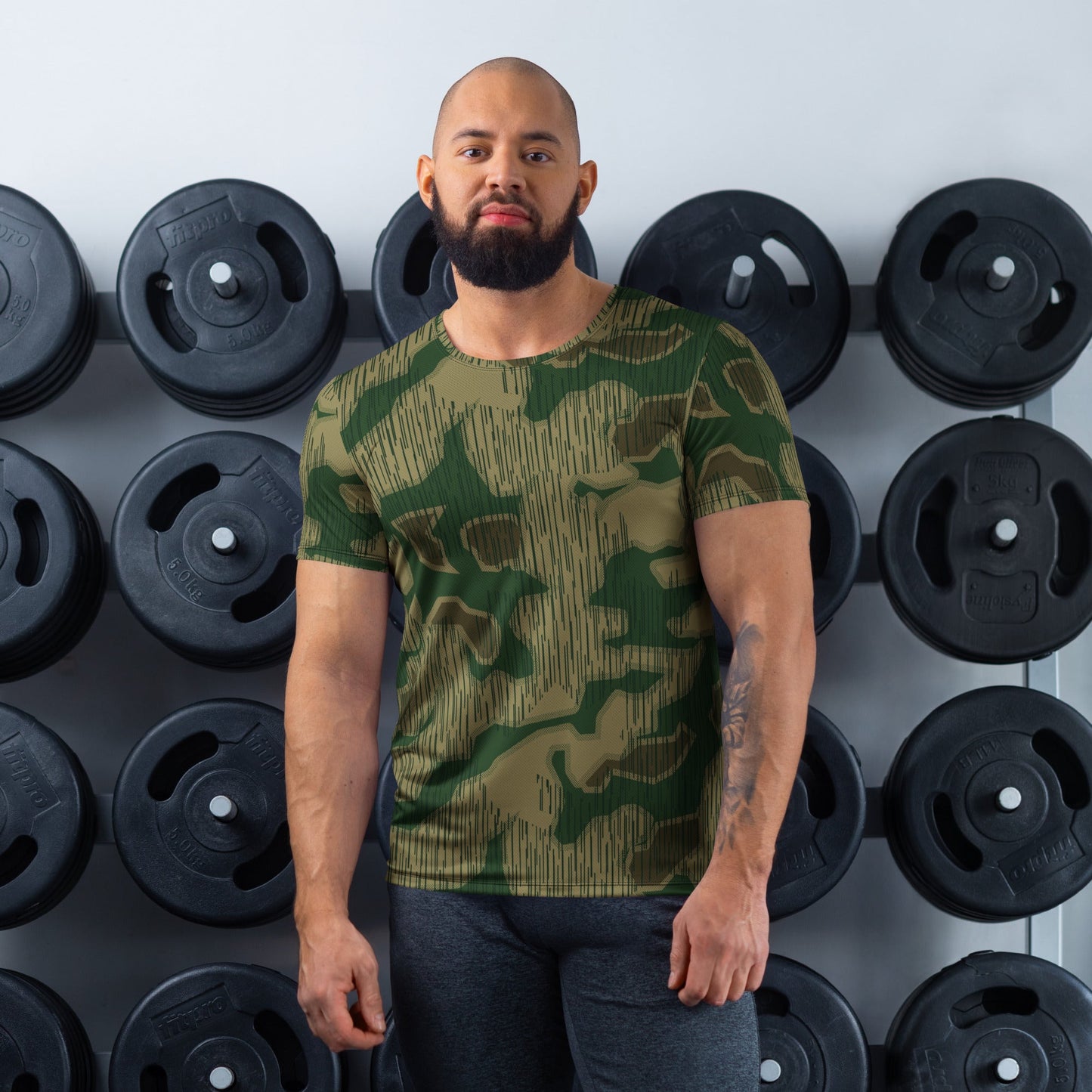 German Sumpfmuster Marsh CAMO Mens Athletic T-shirt - XS - T-Shirts