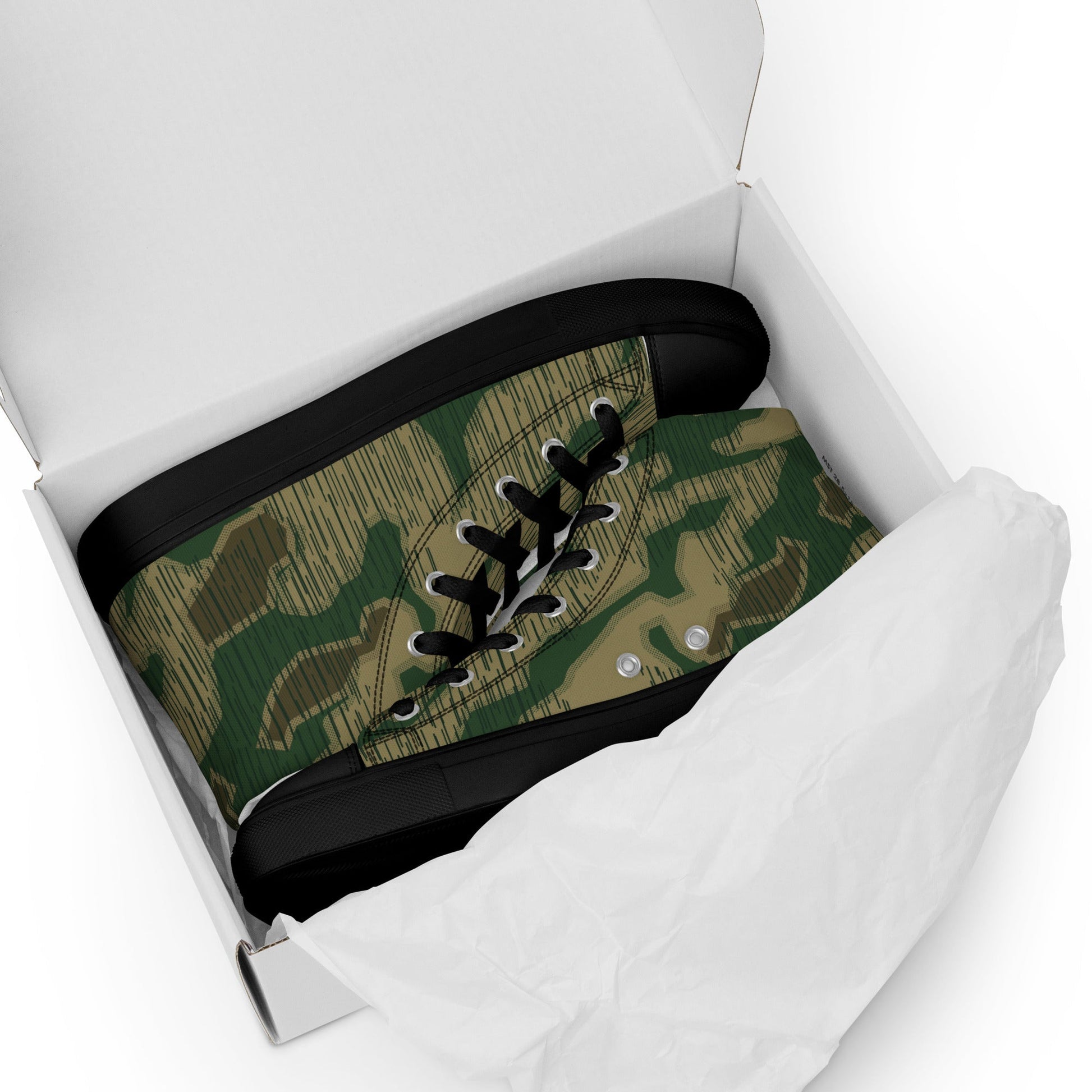 German Sumpfmuster Marsh CAMO Mens high top canvas shoes - High Top Canvas Shoes