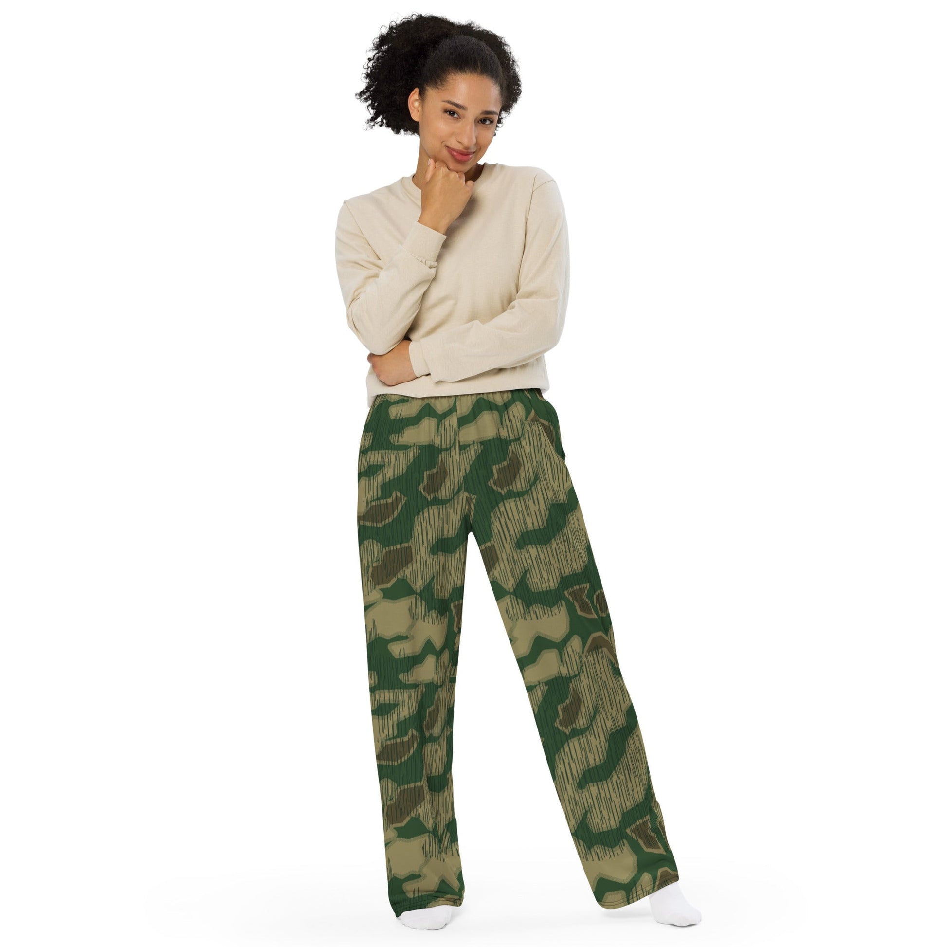 German Sumpfmuster Marsh CAMO unisex wide-leg pants - Wide-leg Pants