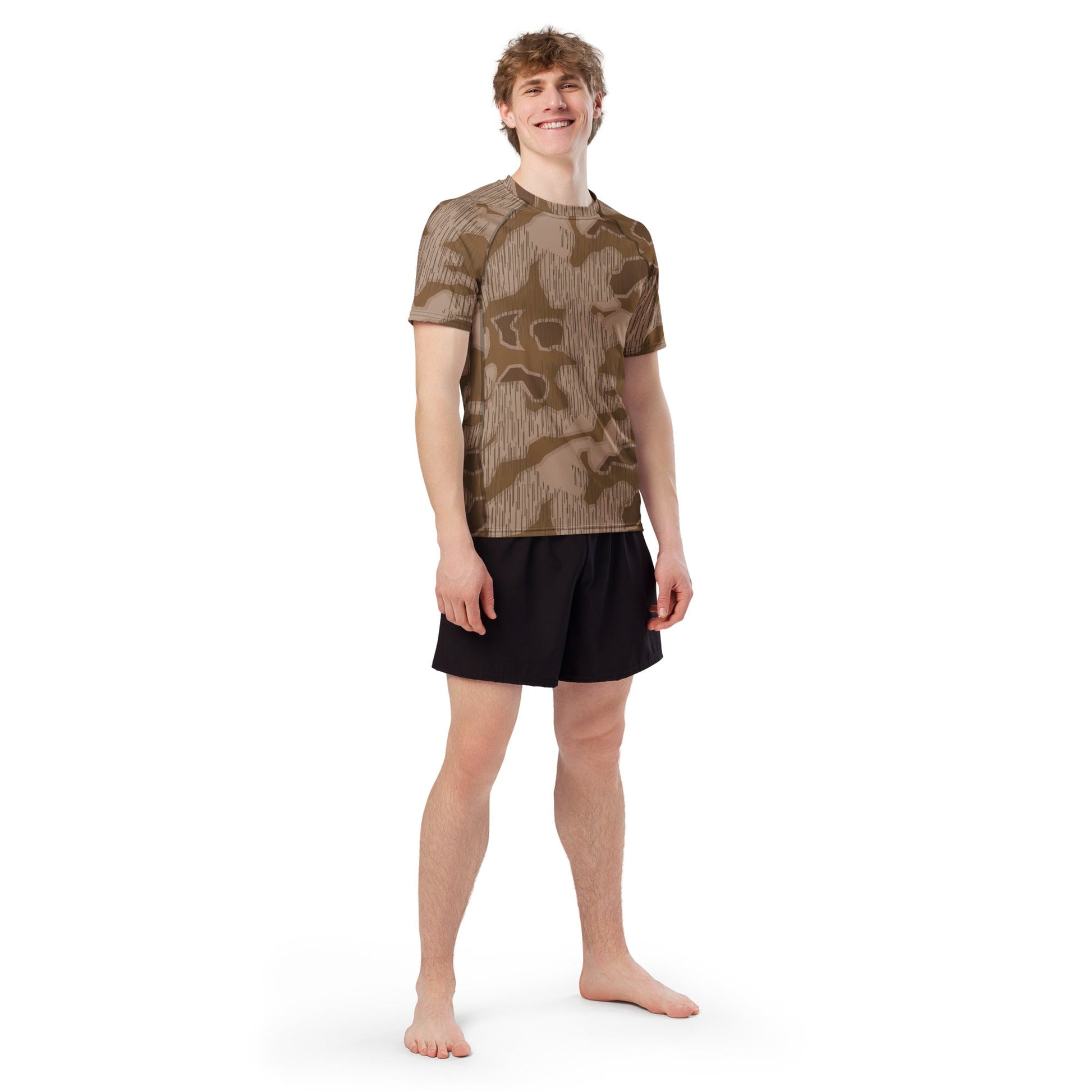 German Sumpfmuster Where Eagles Dare Movie CAMO Mens Short-Sleeve Rash Guard