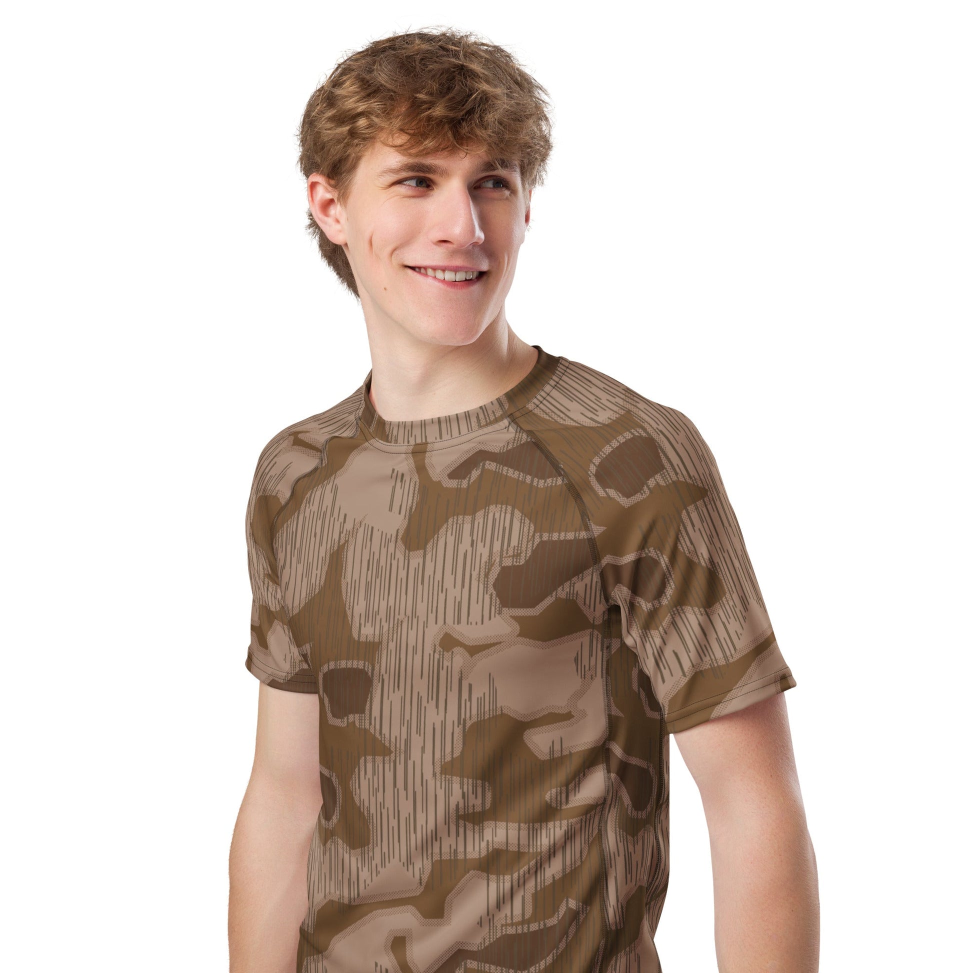 German Sumpfmuster Where Eagles Dare Movie CAMO Mens Short-Sleeve Rash Guard