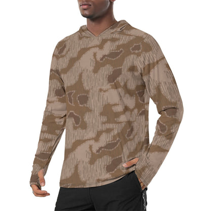 German Sumpfmuster Where Eagles Dare Movie CAMO Mens Sunscreen Sports Hoodie With Thumb Holes