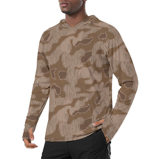 German Sumpfmuster Where Eagles Dare Movie CAMO Mens Sunscreen Sports Hoodie With Thumb Holes