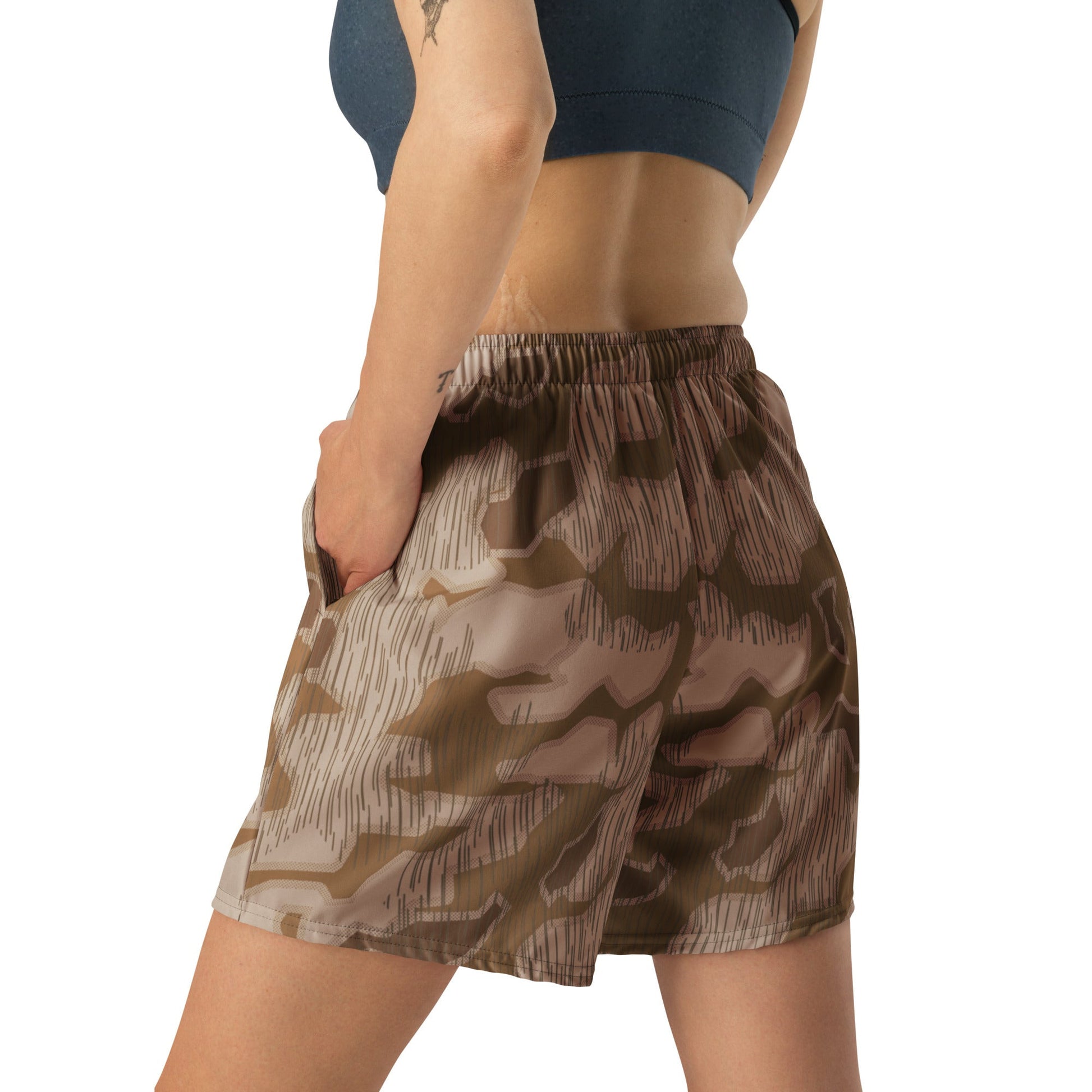 German Sumpfmuster Where Eagles Dare Movie CAMO Unisex Athletic Long Shorts