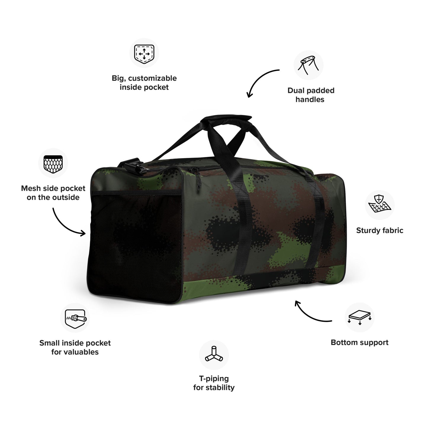 German Truppenversuch Punkttarnmuster CAMO Duffle Bag