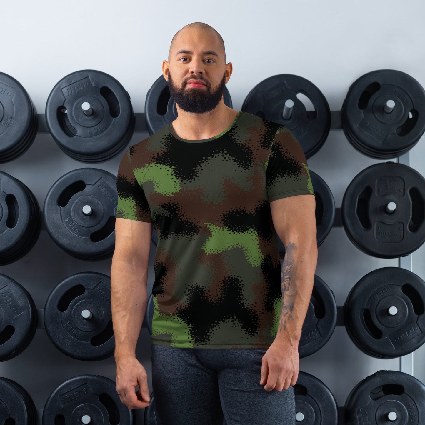 German Truppenversuch Punkttarnmuster CAMO Mens Athletic T-shirt - XS - T-Shirts