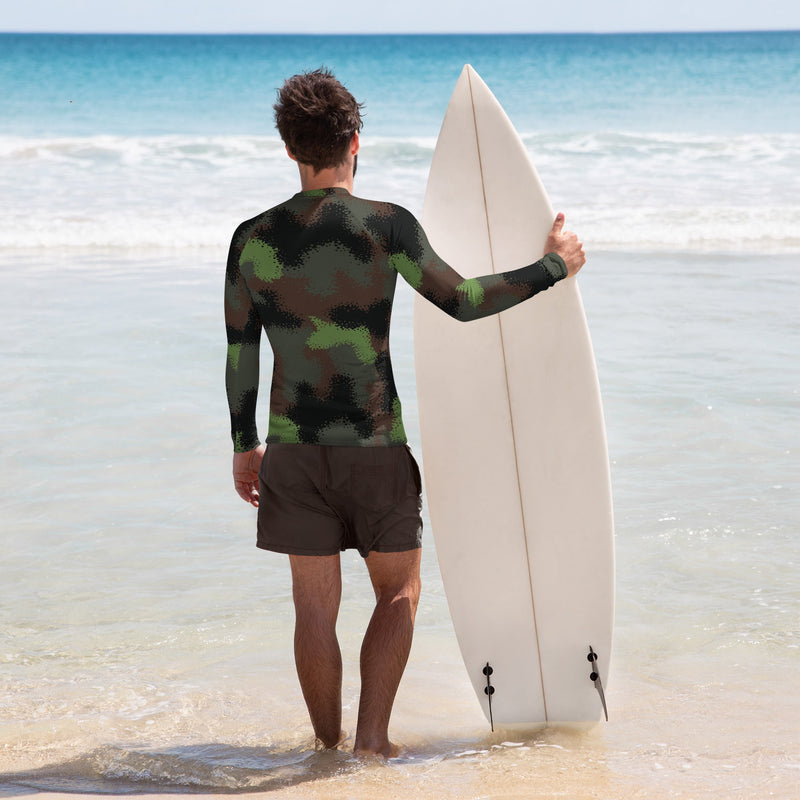 Truppenversuch Punkttarnmuster CAMO Mens Long-Sleeve Rash Guard