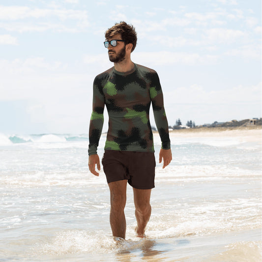 German Truppenversuch Punkttarnmuster CAMO Mens Long-sleeve Rash Guard - XS - Guards