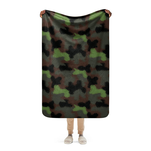 Truppenversuch Punkttarnmuster CAMO Sherpa Blanket - 37″×57″