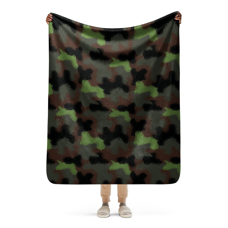 Truppenversuch Punkttarnmuster CAMO Sherpa Blanket - 50″×60″