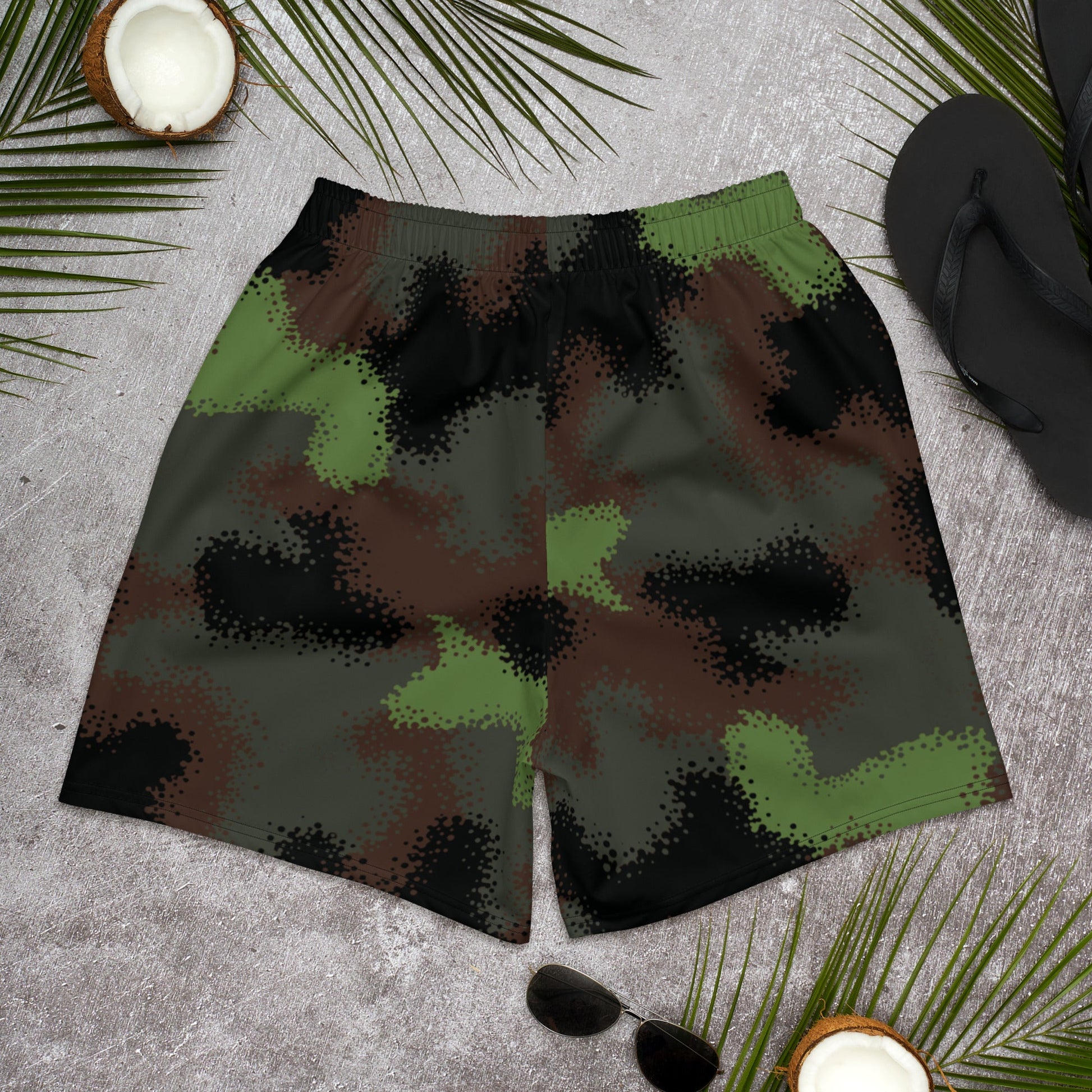 German Truppenversuch Punkttarnmuster CAMO Unisex Athletic Long Shorts