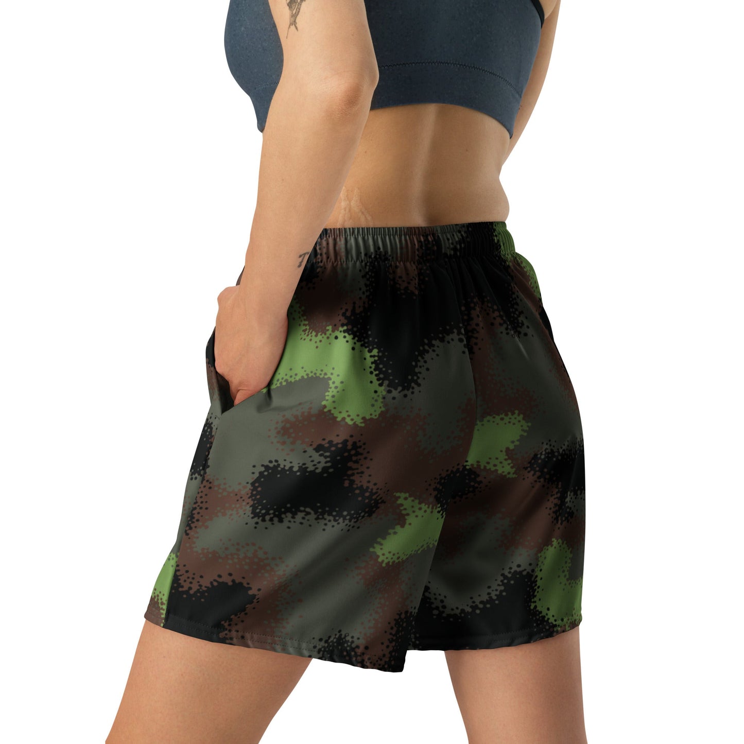 German Truppenversuch Punkttarnmuster CAMO Unisex Athletic Long Shorts