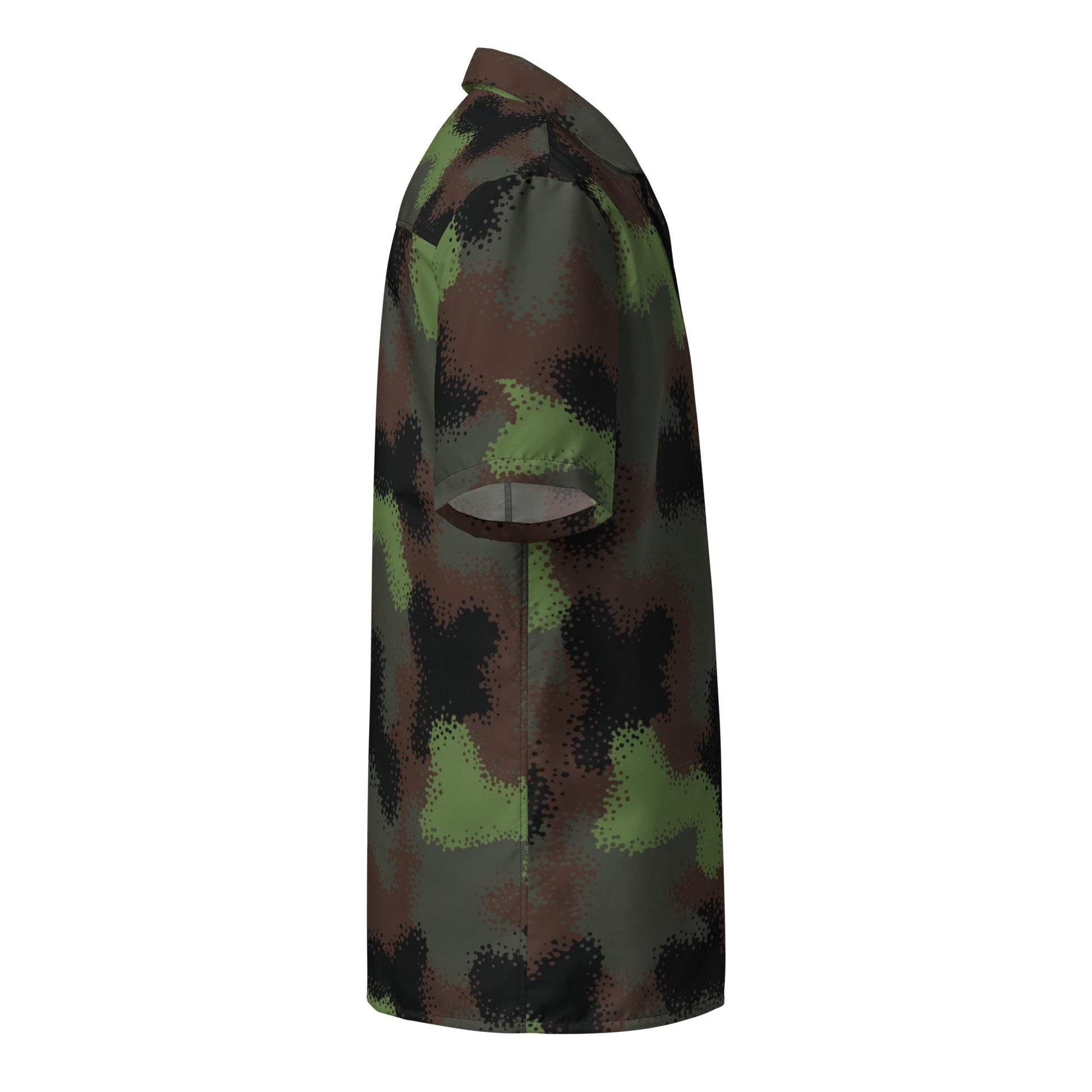 German Truppenversuch Punkttarnmuster CAMO Unisex Short-Sleeve Button Shirt